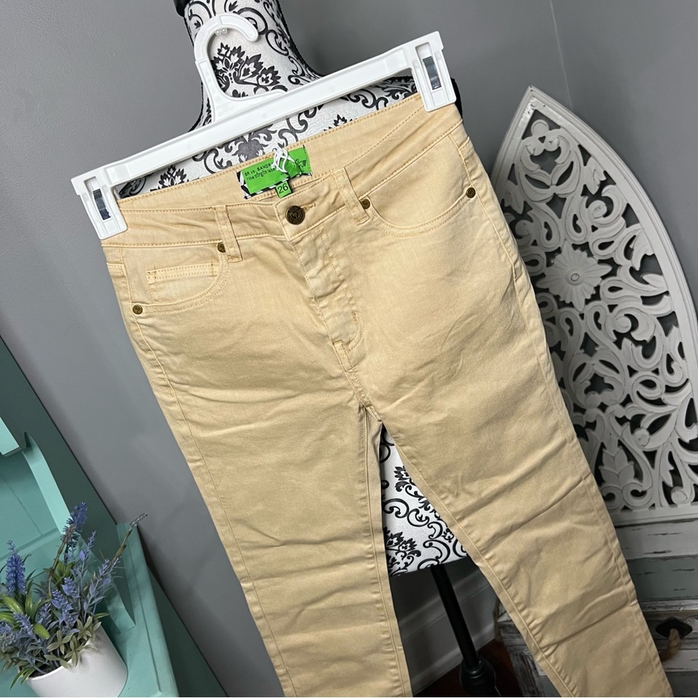 Free People x Sandrine Rose Medium Skinny Jean Size 26 NWT Sunflower - Picture 2 of 12